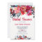 Red navy blue bohemian floral bridal shower