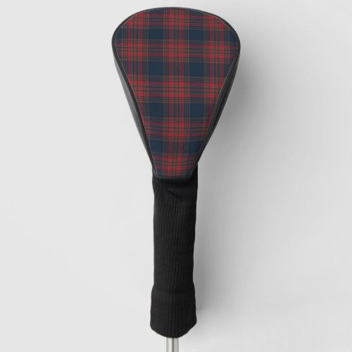 Red Navy Blue Tartan Plaid Pattern Golf Head Cover