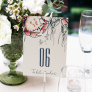 Red Navy Underwater Crab Coral Nautical Wedding Table Number