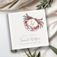 Red Navy Underwater Crab Nautical Bridal Shower