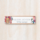 Red navy watercolor floral gold copper monogrammed