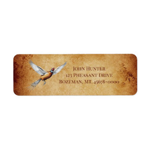 Red-neck Pheasant Return Address Label
