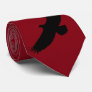 Red Neck Tie with Flying Eagle - Choose Color