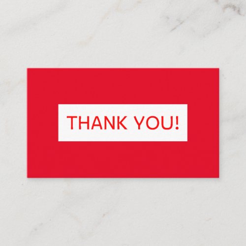 Red Neo_Generic I Thank You  Business Card