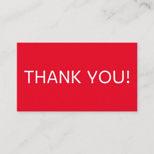 Red Neo_Generic II Thank You Business Card