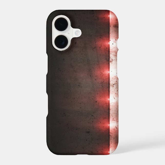 Red Neon Bunker – Cyberpunk iPhone Case (Back)