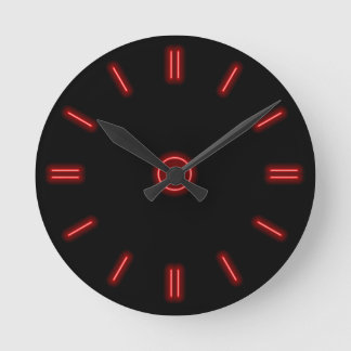 Red Neon Clock