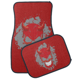 Red Neon Demon Car Floor Mat