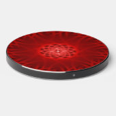 Red Neon Geometric Pattern Wireless Charger (Front 2)