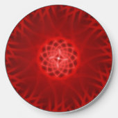 Red Neon Geometric Pattern Wireless Charger (Front)