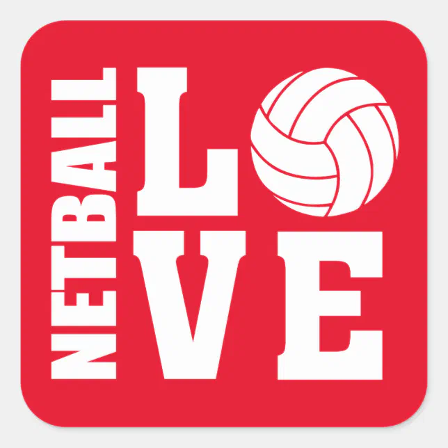 Red Netball Love Stickers Zazzle
