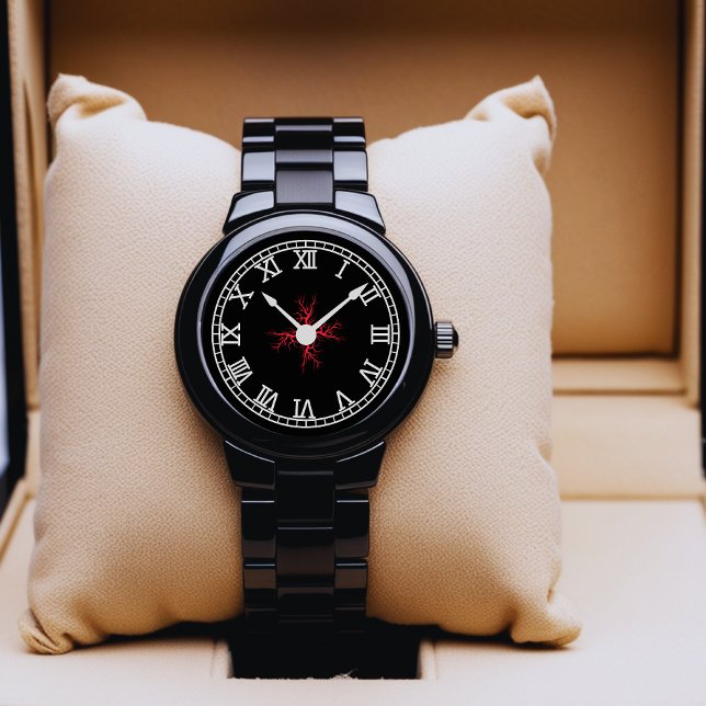 Red Neuron Watch – Scientific Brain Art  (Creator Uploaded)