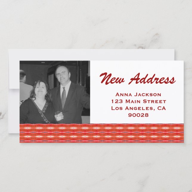 Red New Address Announcement (Front)