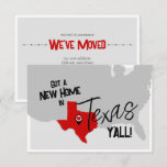 Red New Home in Texas Y'all Moving Announcement