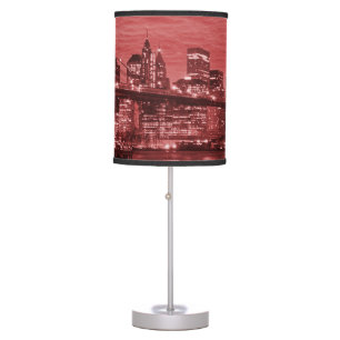 Red New York City Table Lamp