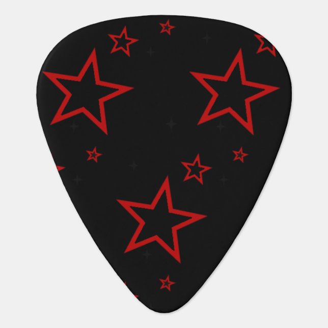 red night sky guitar pick (Front)