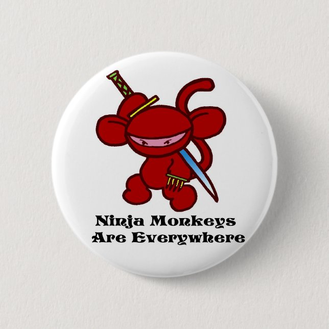 Red Ninja Claw Button (Front)