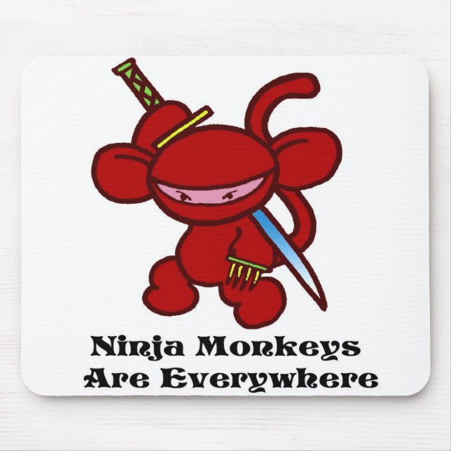 Red Ninja Claw Mouse Pad (Front)