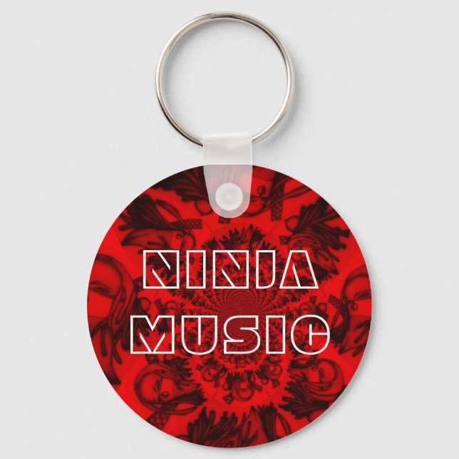 Red Ninja Music Key chain (Front)