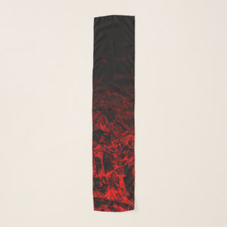 Red Nite black geometric gradient swirls Scarf