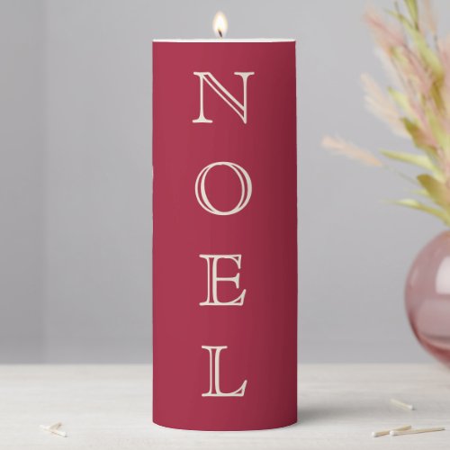 Red Noel Christmas Decor Holiday Candle Gift