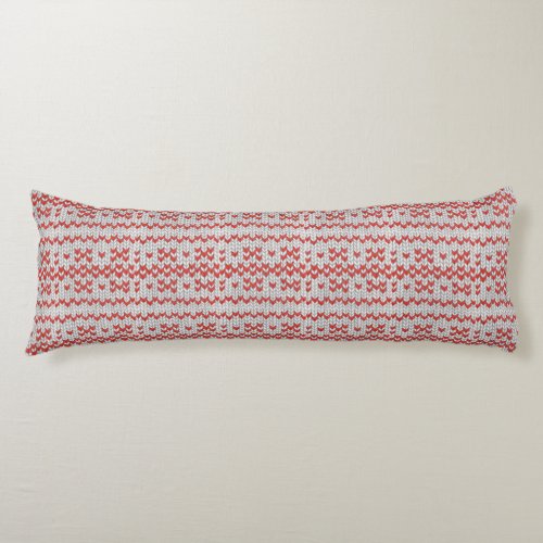 RED NORDIC KNIT Body Pillow