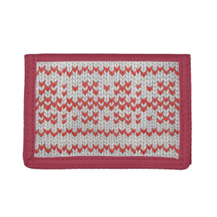 RED NORDIC KNIT Wallet
