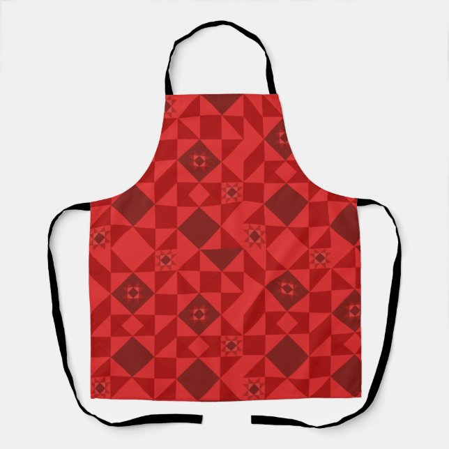 Red Nordic Star Christmas Bright Apron (Front)
