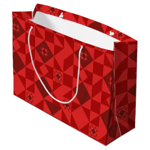 Red Nordic Star Christmas Bright Large Gift Bag