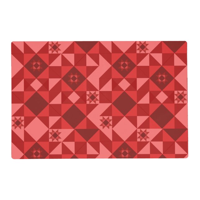 Red Nordic Star Christmas Bright Placemat (Front)