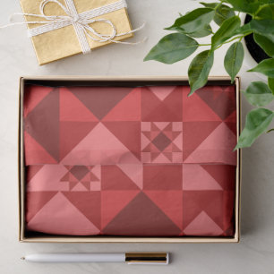 Red Nordic Star Christmas Bright Tissue Paper