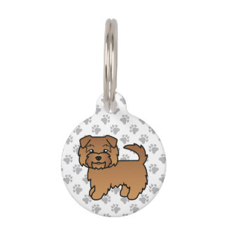 Red Norfolk Terrier Dog &amp; Pet's Info Pet ID Tag