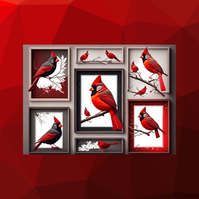 Red Northern Cardinal Bird Postcard (Creator Uploaded)
