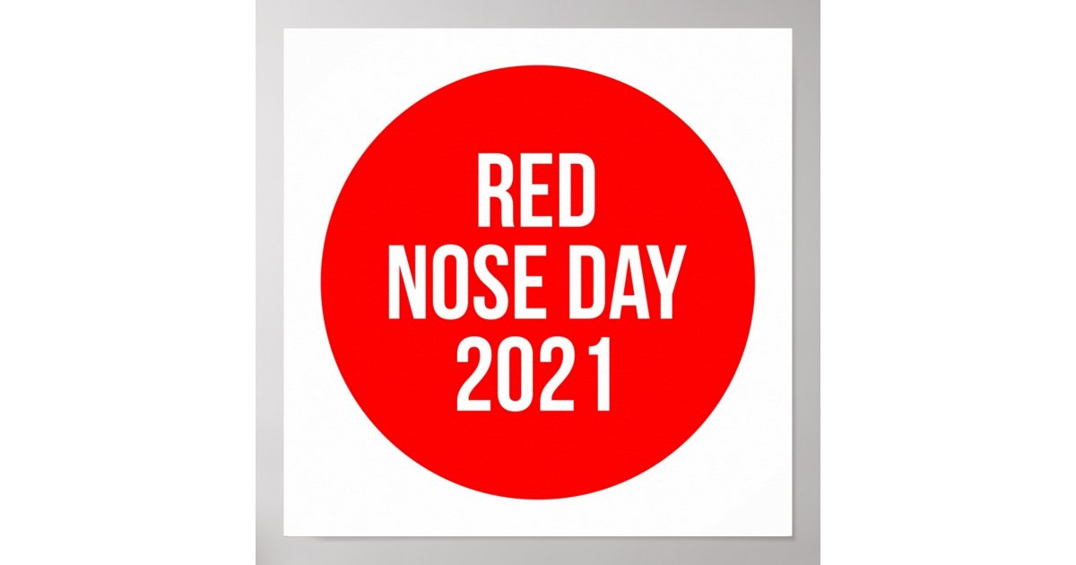 Red Nose Day 2021 Poster Zazzle