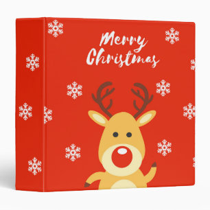 Red nose deerb 3 ring binder