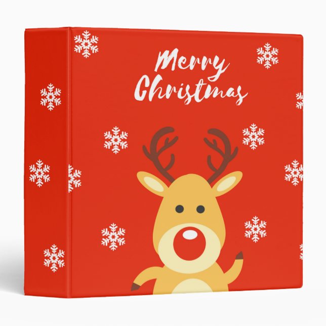 Red nose deerb 3 ring binder (Front/Spine)