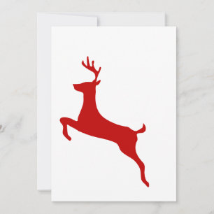 Red Nose Reindeer Christmas Folded Greeting Card