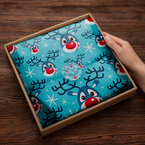 Red Nose Reindeer Holiday  Reindeer Tissue Paper