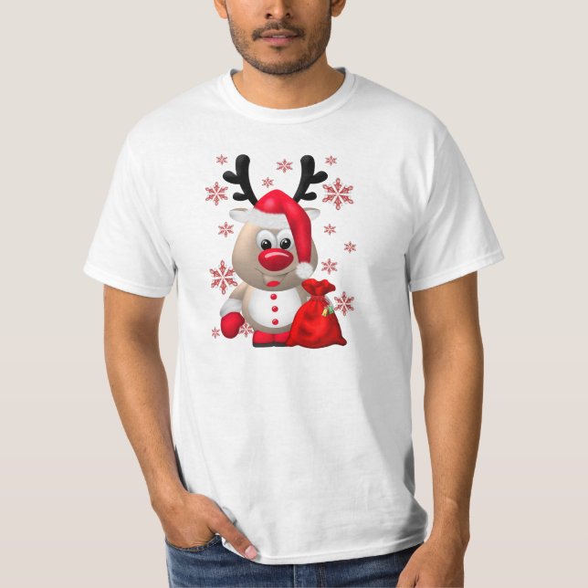 Red Nose Reindeer T-Shirt (Front)