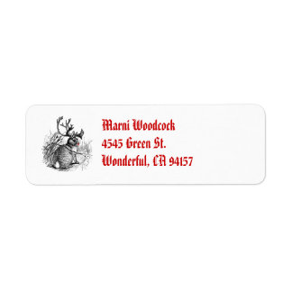 red nosed jackalope return address label