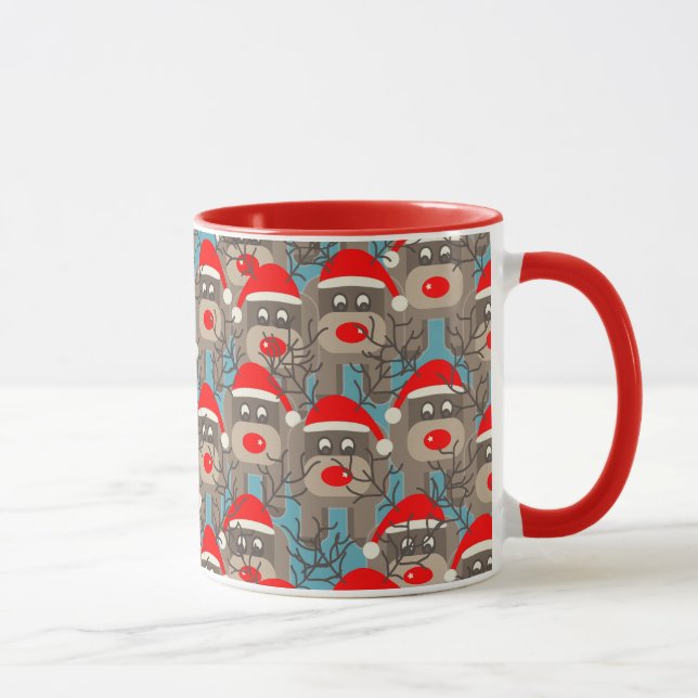 Red Nosed Reindeers Mug (Right)