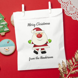 Red-Nosed Santa Favor Bag