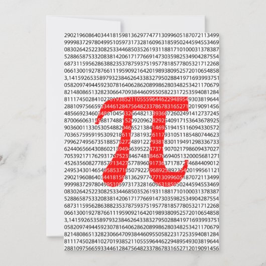 Red Number pi is a mathematical constant symbol (Front)