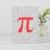 Red Number pi is a mathematical constant symbol (Standing Front)