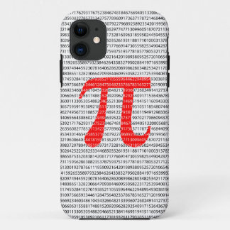 Red Number pi is a mathematical constant symbol iPhone 11 Case