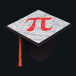 Red Number pi is a mathematical constant symbol Graduation Cap Topper<br><div class="desc">Red Number pi is a mathematical constant symbol</div>