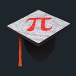 Red Number pi is a mathematical constant symbol Graduation Cap Topper<br><div class="desc">Red Number pi is a mathematical constant symbol</div>