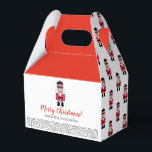 Red Nutcracker Christmas Holiday  Favor Boxes<br><div class="desc">A cute Christmas party favor box. An customize it with your holiday greeting and name. Designed for you by Blackberry Boulevard.</div>