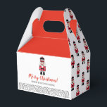 Red Nutcracker Christmas Holiday  Favor Boxes<br><div class="desc">A cute Christmas party favor box. An customize it with your holiday greeting and name. Designed for you by Blackberry Boulevard.</div>