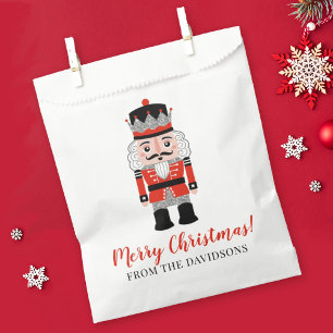 Red Nutcracker Christmas Holiday Party Favor Bag